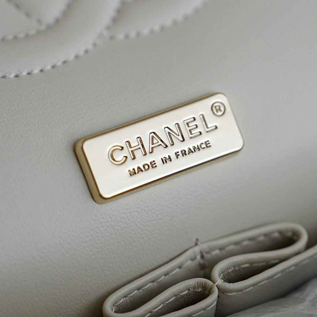 Chanel Classic Handbag, A01112 Sequins, Black and White