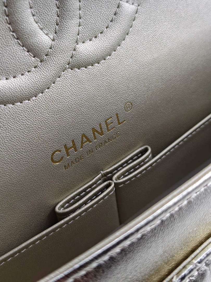 Chanel Classic Handbag, A01112 Gold Lambskin Gold