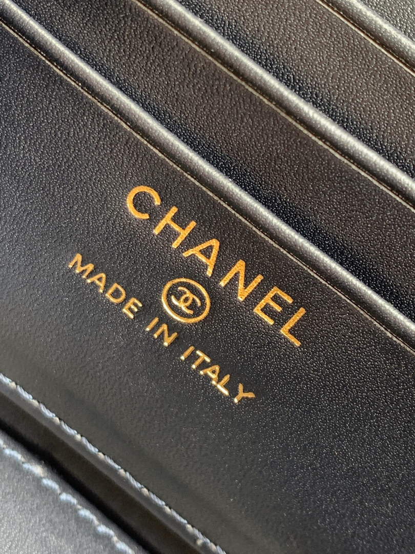 Chanel Classic Long Vanity with Chain, AP1341 Denim Dark Blue