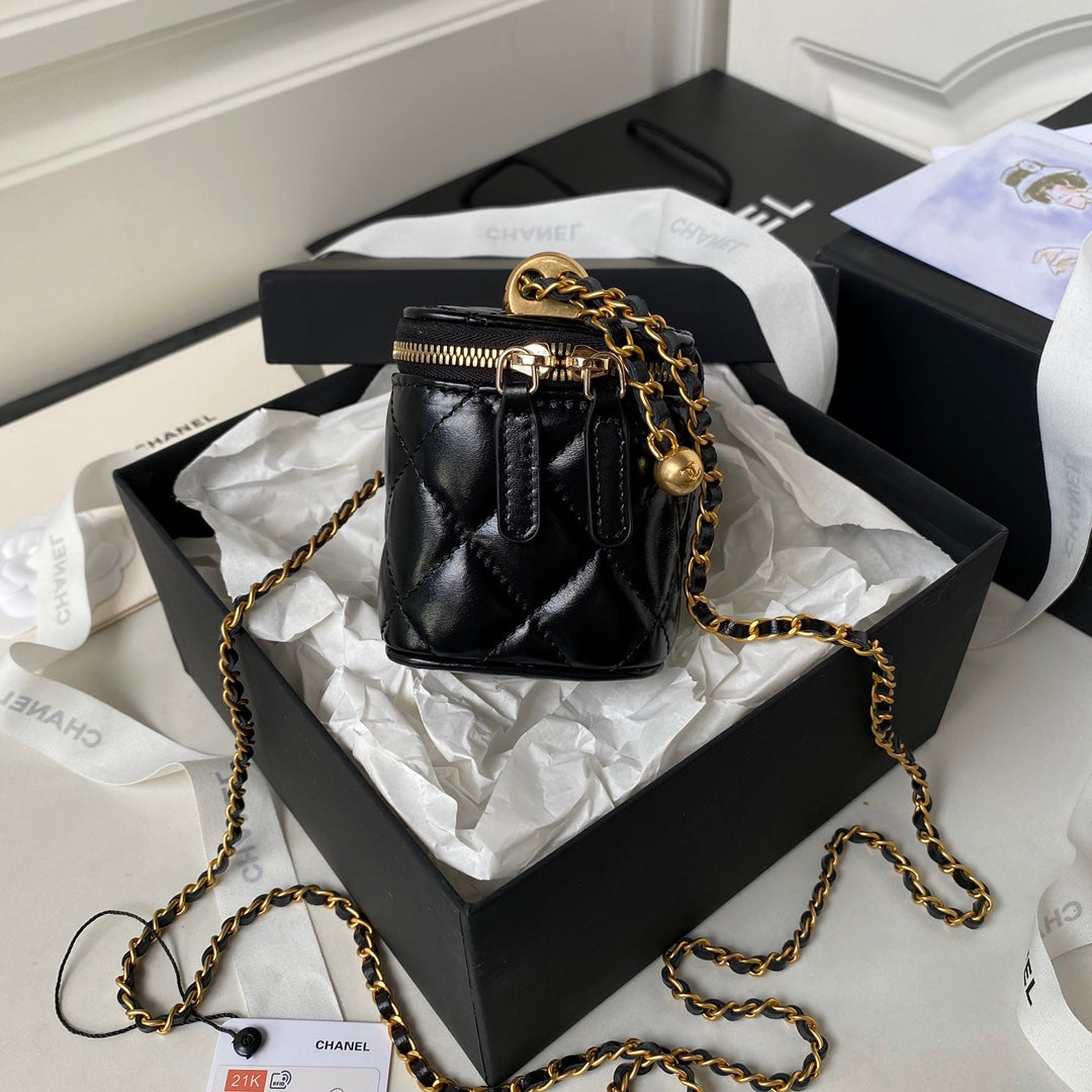 Chanel Clutch with chain AP2292 Lambskin Black