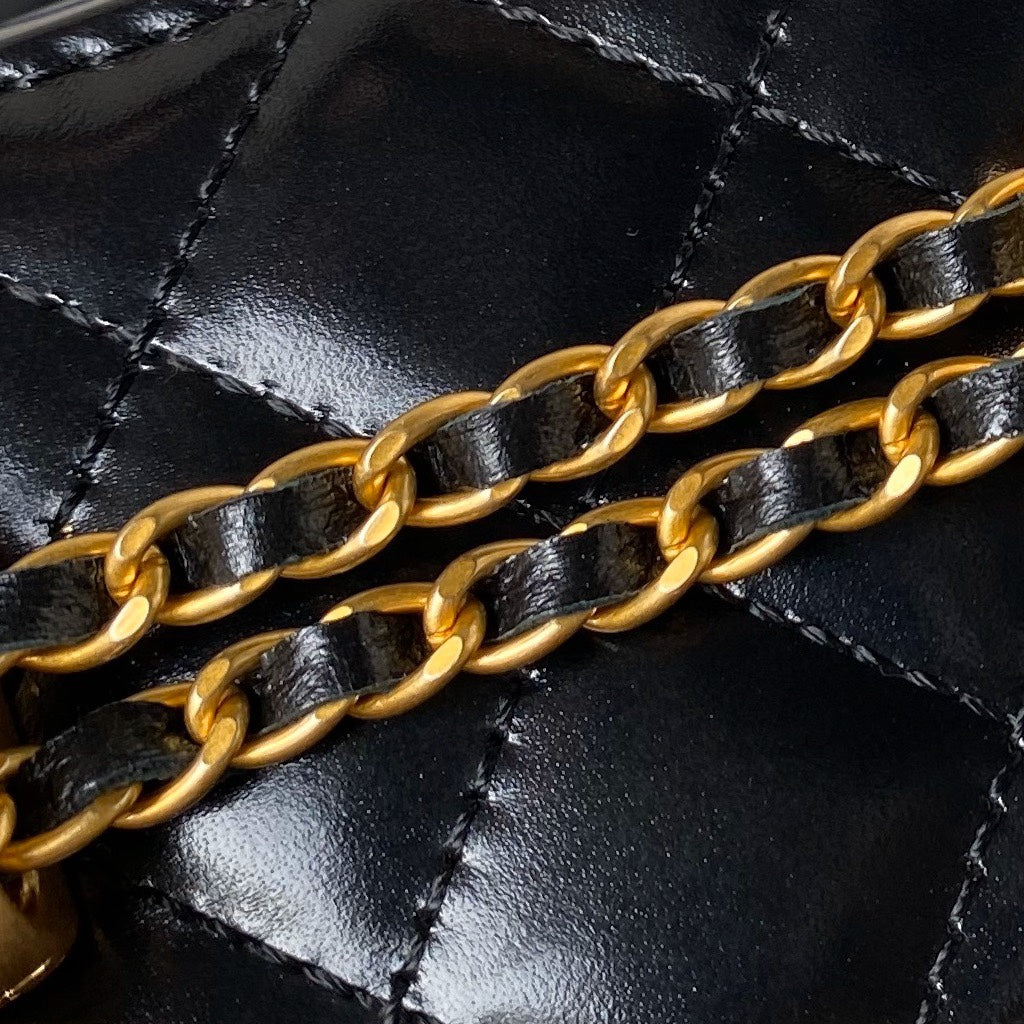 Chanel Clutch with chain AP2292 Lambskin Black