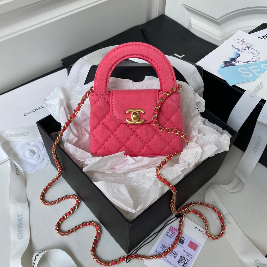 Chanel Clutch With Chain AP3435 Satin Plum