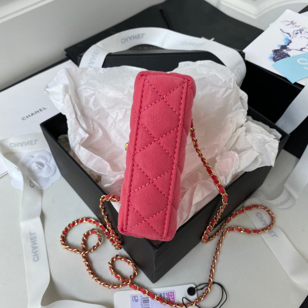 Chanel Clutch With Chain AP3435 Satin Plum