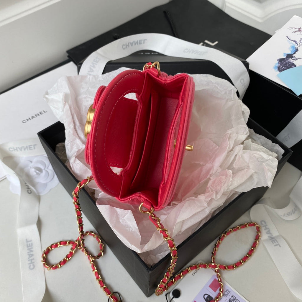 Chanel Clutch With Chain AP3435 Satin Plum