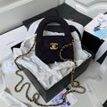 Chanel Clutch With Chain AP3435 Satin Black