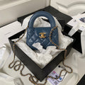 Chanel Clutch With Chain AP3435 Shiny Aged Calfskin Blue