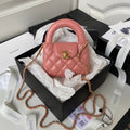 Chanel Clutch With Chain AP3435 Shiny Aged Calfskin Pink
