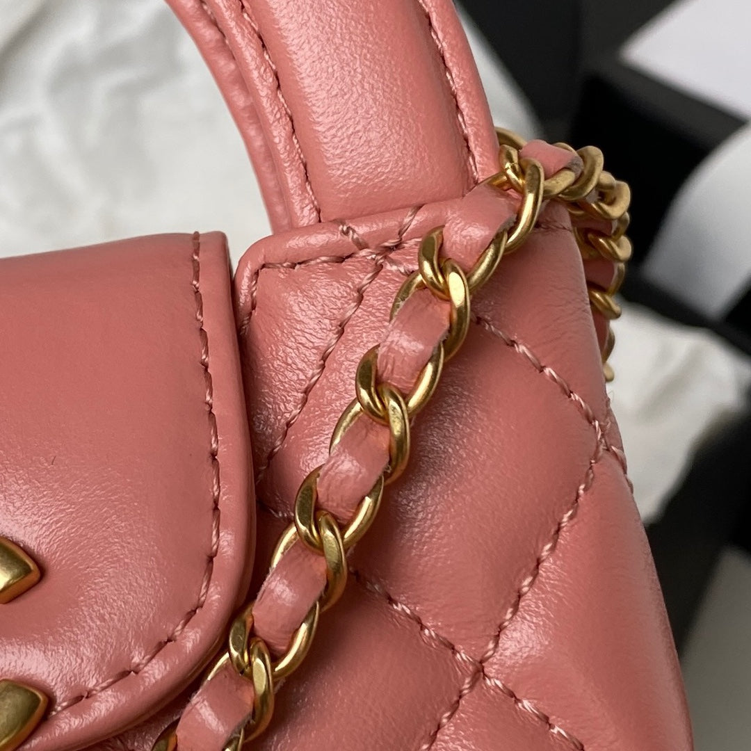Chanel Clutch With Chain AP3435 Shiny Aged Calfskin Pink