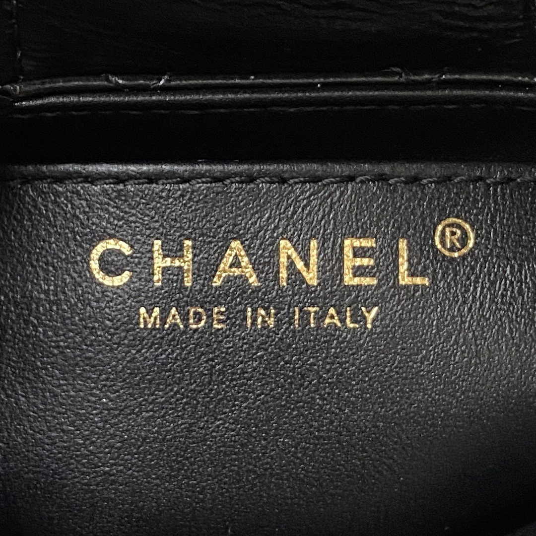 Chanel Clutch With Chain AP3435 Shiny Aged Calfskin Black