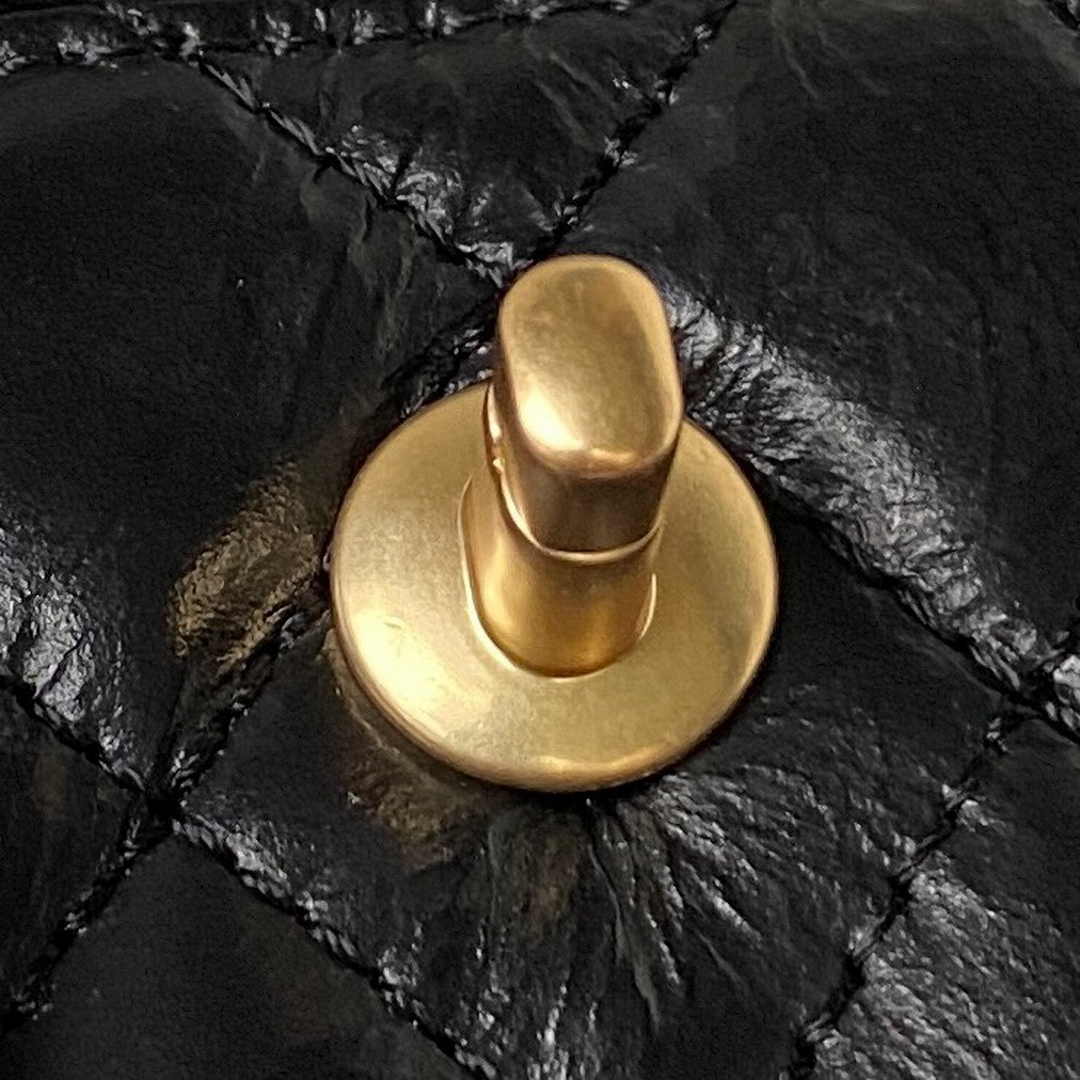 Chanel Clutch With Chain AP3435 Shiny Aged Calfskin Black