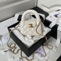 Chanel Clutch With Chain AP3435 Shiny Aged Calfskin White