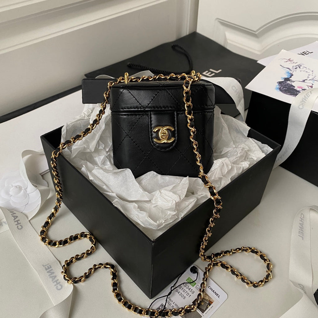 Chanel Clutch with chain AP3459 Lambskin Black