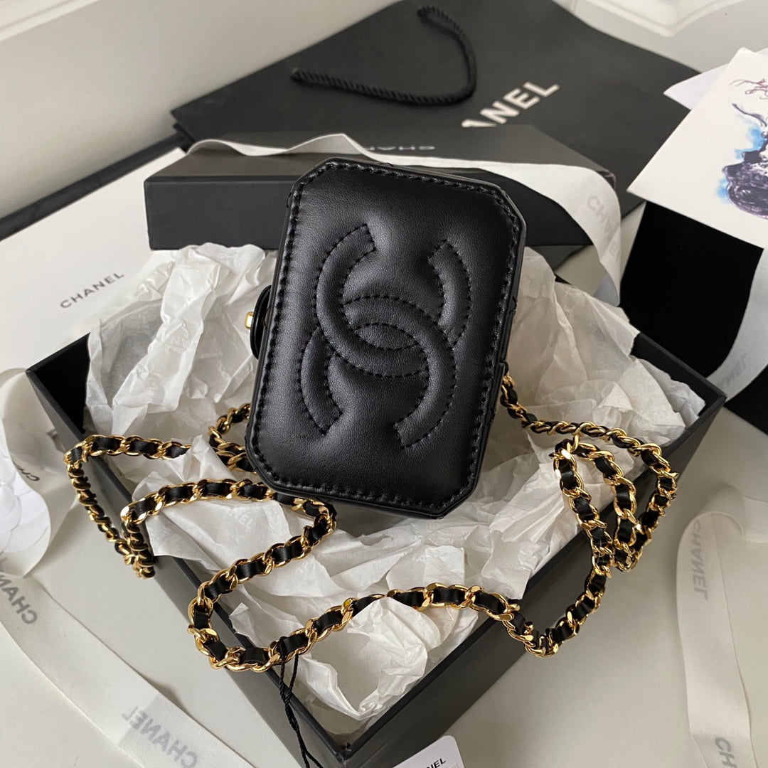 Chanel Clutch with chain AP3459 Lambskin Black