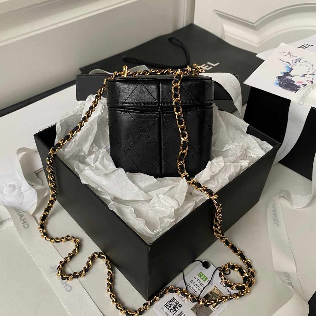 Chanel Clutch With Chain AP3459 Black Lambskin