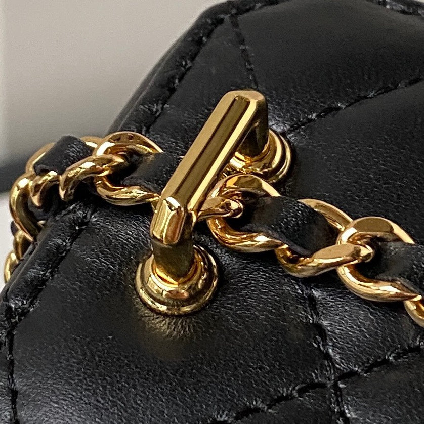 Chanel Clutch With Chain AP3459 Black Lambskin