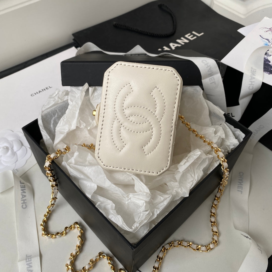 Chanel Clutch With Chain AP3459 White Lambskin