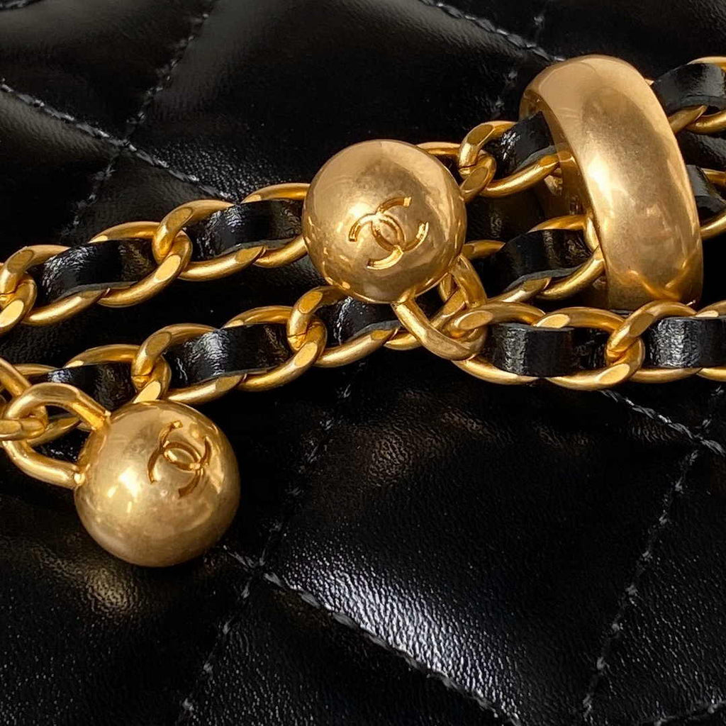 Chanel Clutch with chain AP3651 Lambskin Black
