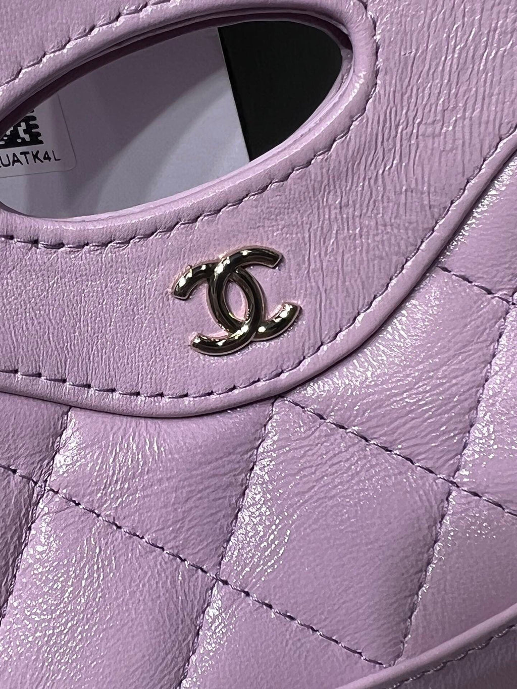Chanel clutch with chain AP3875 purple shiny lambskin