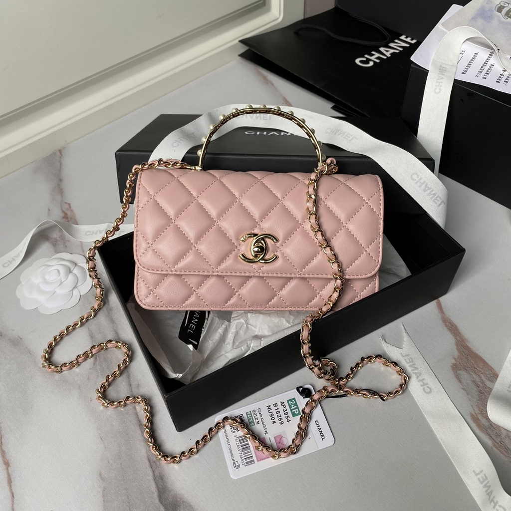 Chanel Clutch with Chain AP3974 Lambskin Pink