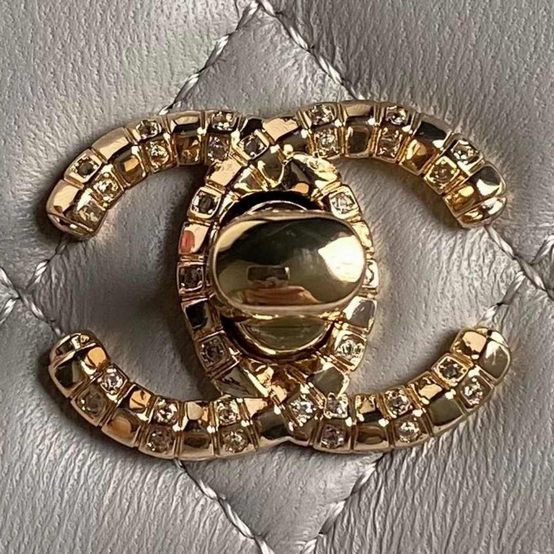 Chanel Clutch with Chain AP4044 Lambskin Gray