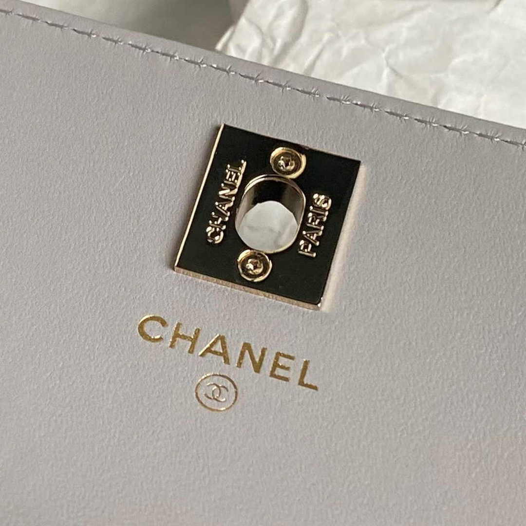 Chanel Clutch with Chain AP4044 Lambskin Gray