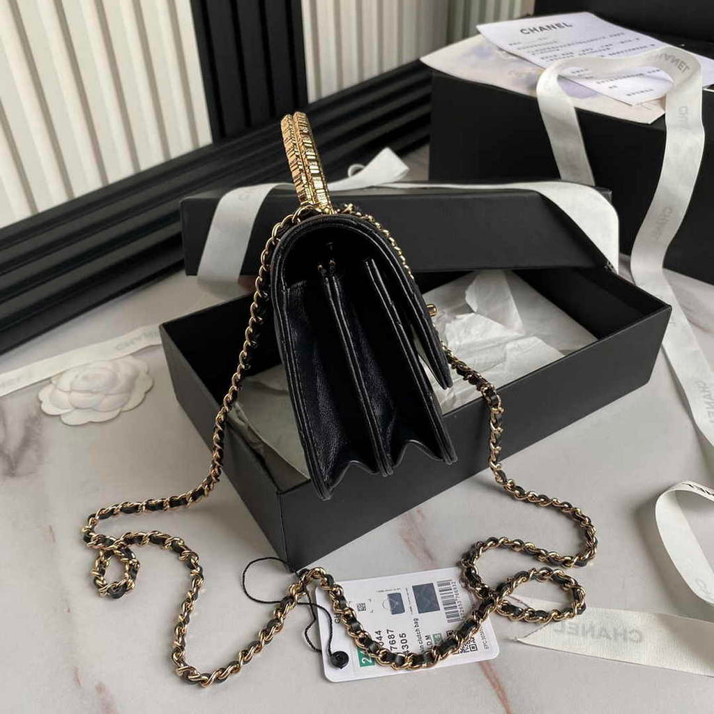 Chanel Clutch with Chain AP4044 Lambskin Black