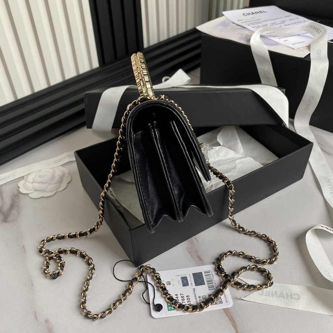 Chanel Clutch with Chain AP4044 Lambskin Black