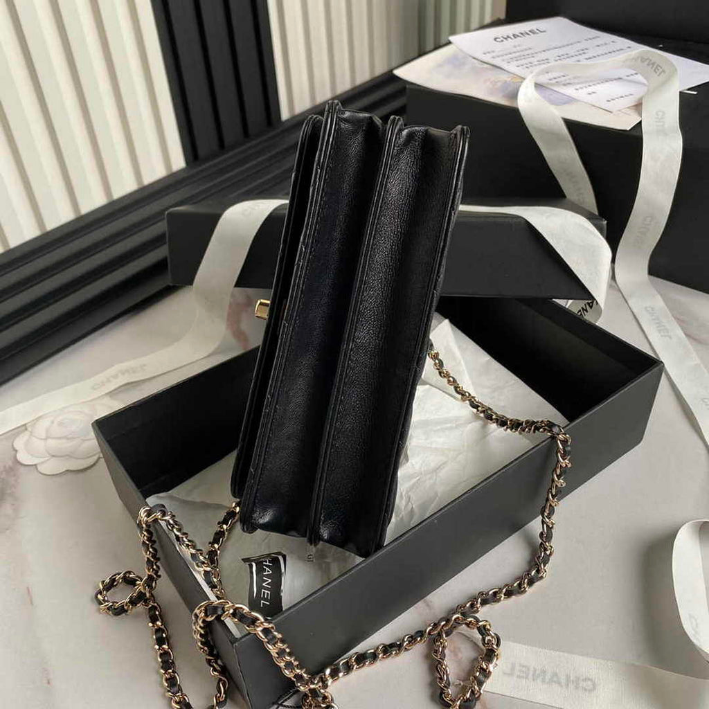 Chanel Clutch with Chain AP4044 Lambskin Black