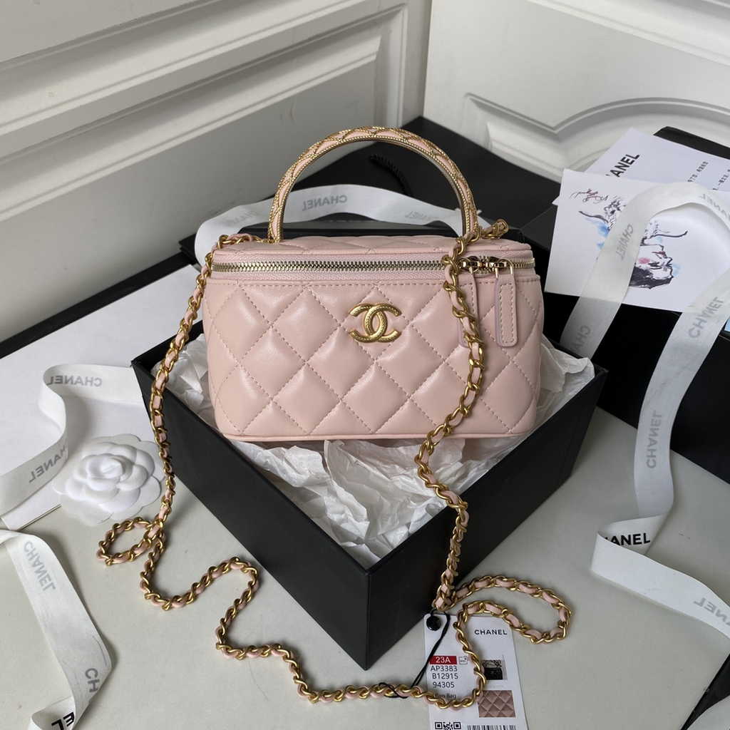 Chanel Clutch with chain Pink Lambskin AP3383