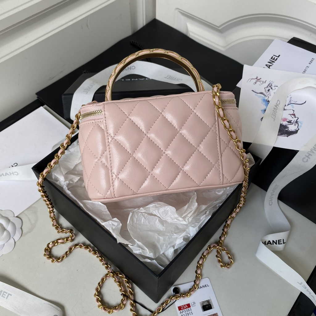 Chanel Clutch with chain Pink Lambskin AP3383