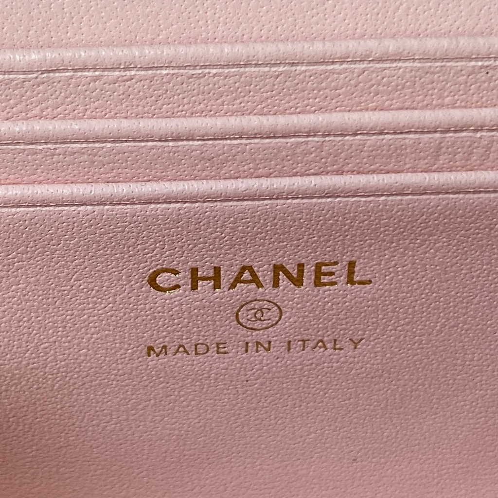 Chanel Clutch with chain Pink Lambskin AP3383