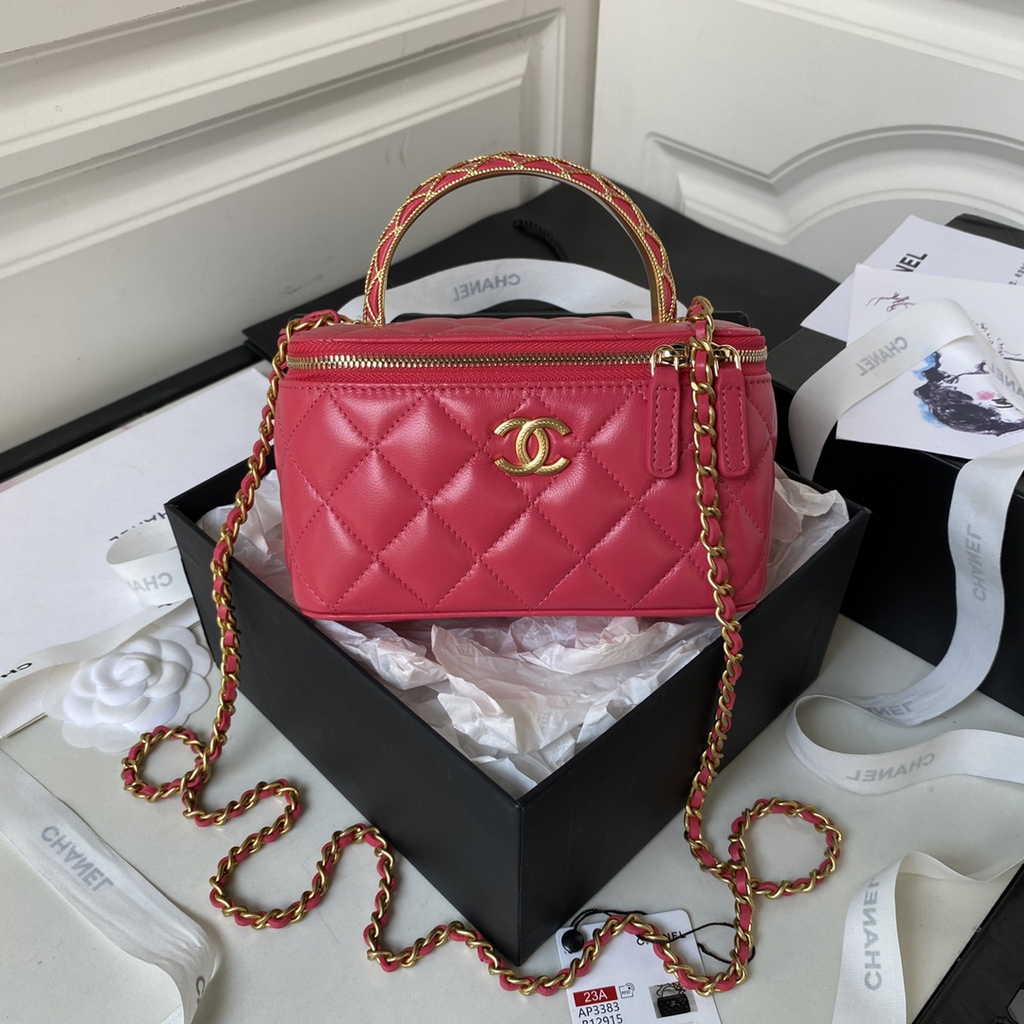 Chanel Clutch with chain Plum Lambskin AP3383