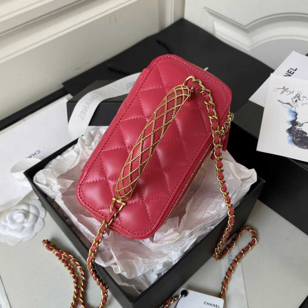 Chanel Clutch with chain Plum Lambskin AP3383