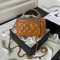 Chanel Clutch with chain Brown Lambskin AP3383