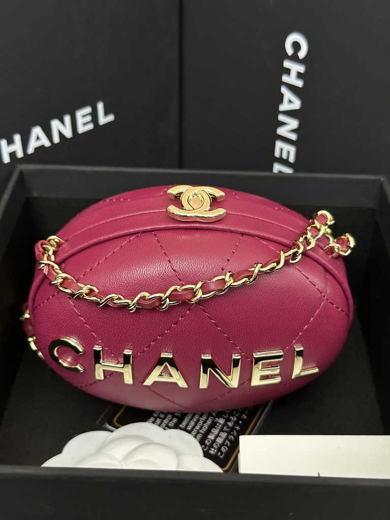 Chanel Clutch with chain Dark Purple Lambskin AP3252