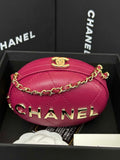 Chanel Clutch with chain Dark Purple Lambskin AP3252