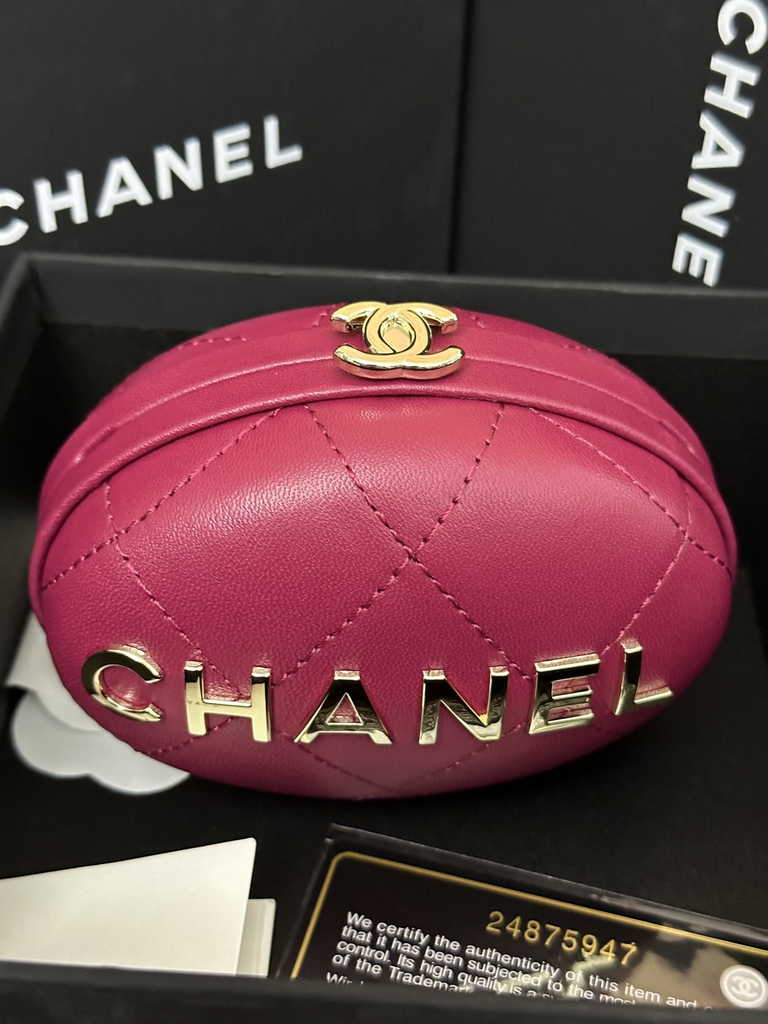 Chanel Clutch with chain Dark Purple Lambskin AP3252