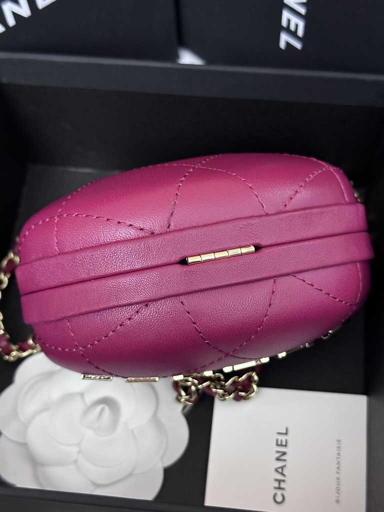 Chanel Clutch with chain Dark Purple Lambskin AP3252