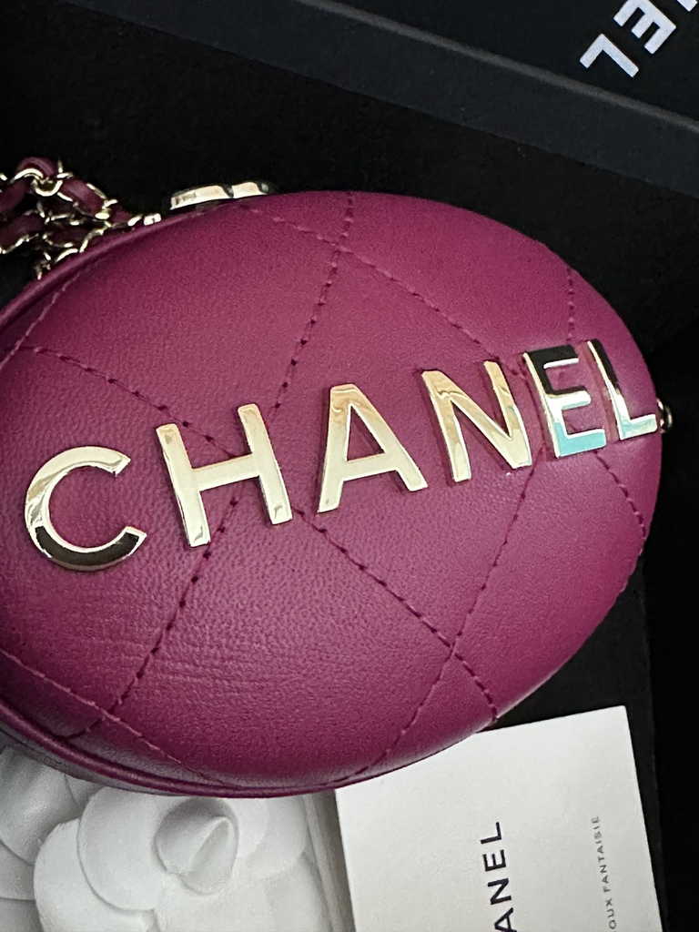 Chanel Clutch with chain Dark Purple Lambskin AP3252