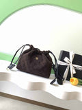 Chanel Clutch with leather strap, AP5227 Suede Calfskin coffee