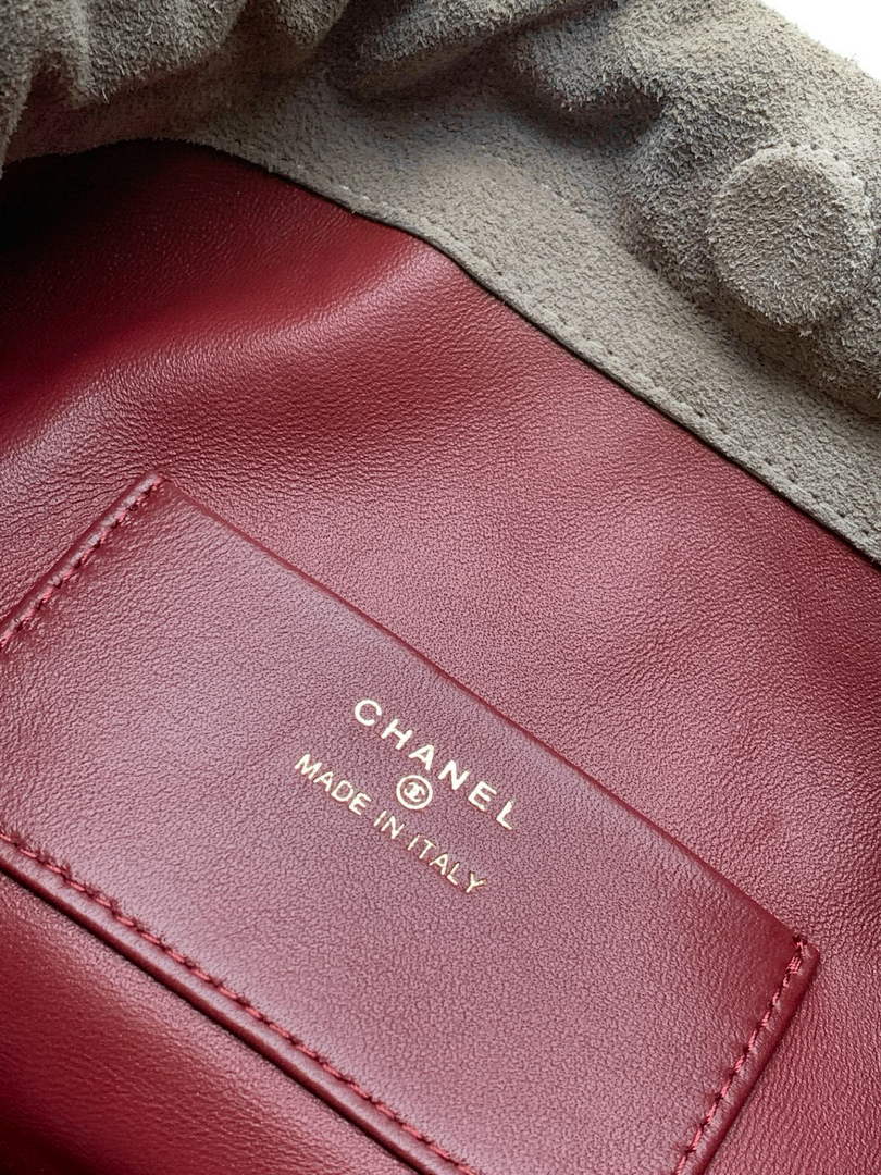 Chanel Clutch with leather strap, AP5227 Suede Calfskin gray