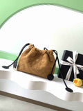 Chanel Clutch with leather strap, AP5227 Suede Calfskin tan