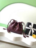 Chanel Clutch with leather strap, AP5228 Lambskin wine red