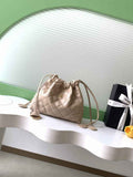 Chanel Clutch with leather strap, AP5228 Lambskin dark beige