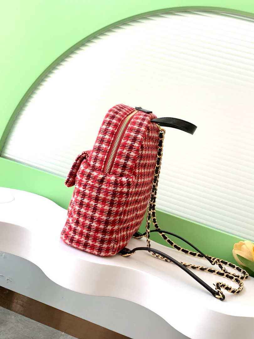 Chanel Coco neige Tweed Backpack AS5053