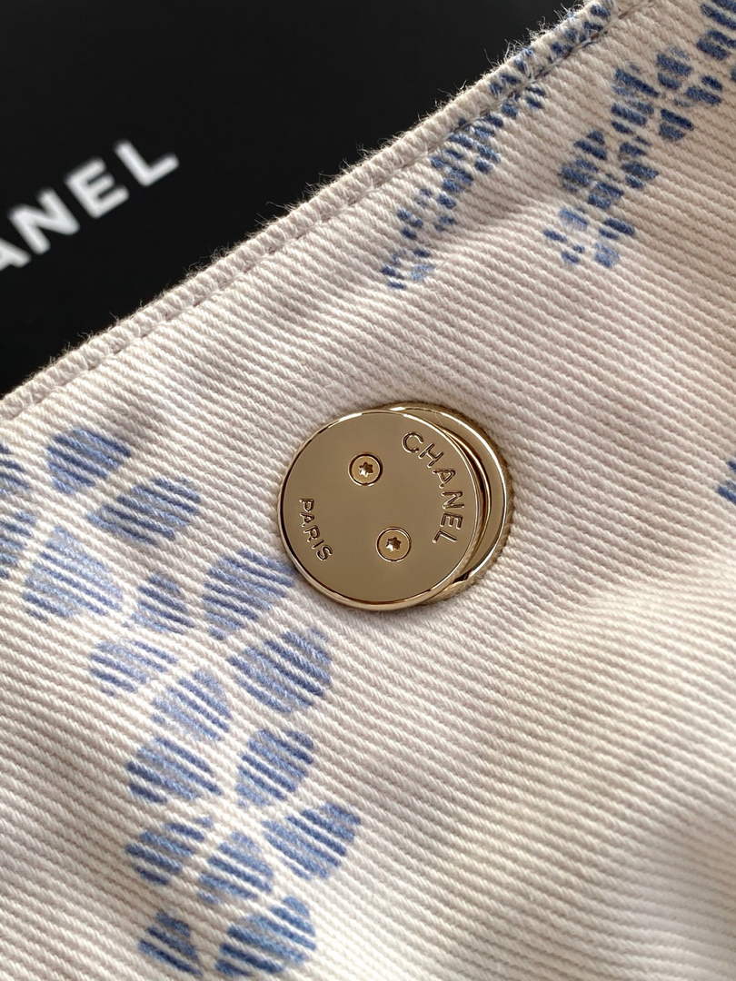 Chanel Denim Shopping Bag - Blue & White AS5429 - Default Title - View 7