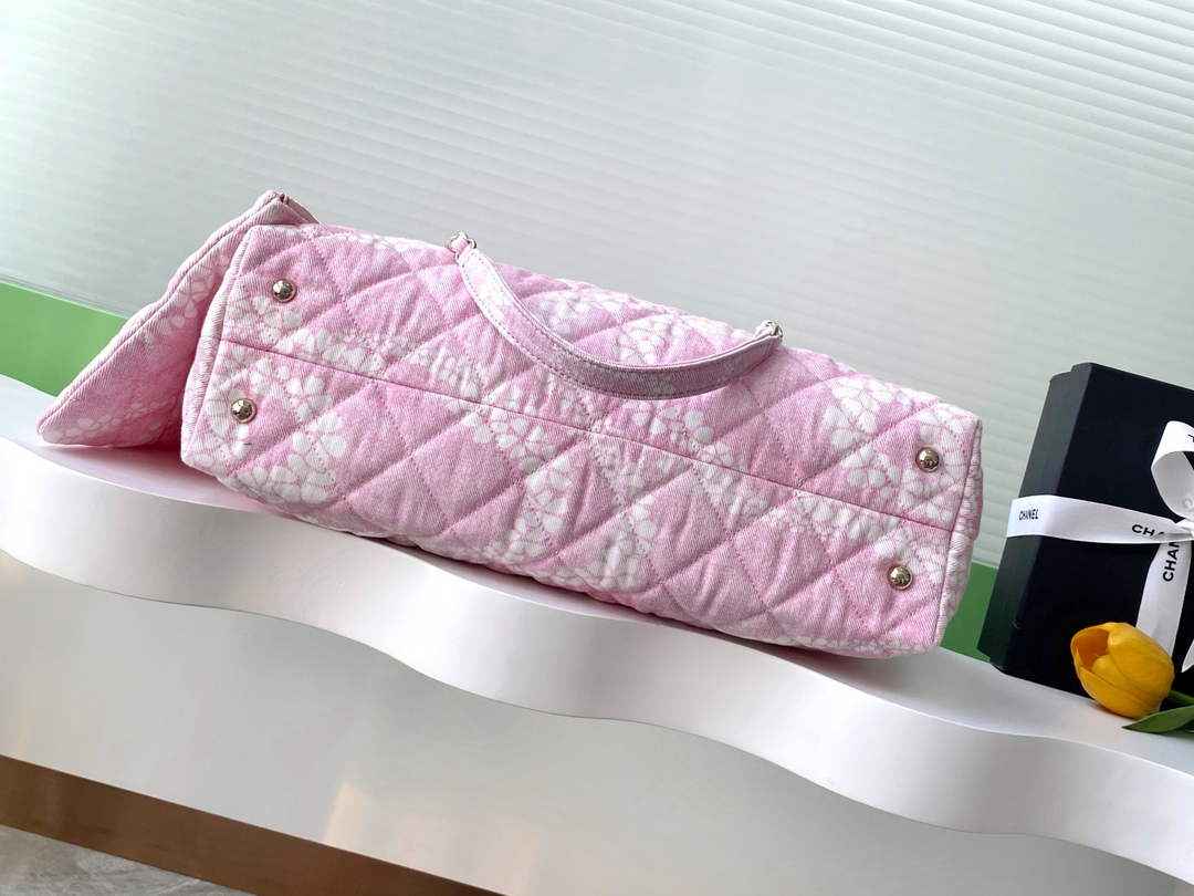 Chanel Denim Shopping Bag - Pink & White AS5429 - Default Title - View 4