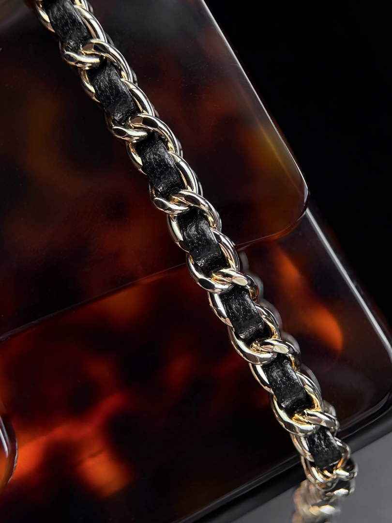 Chanel Mini evening bag, Plexi & gold-tone metal, AS6020 brown & black