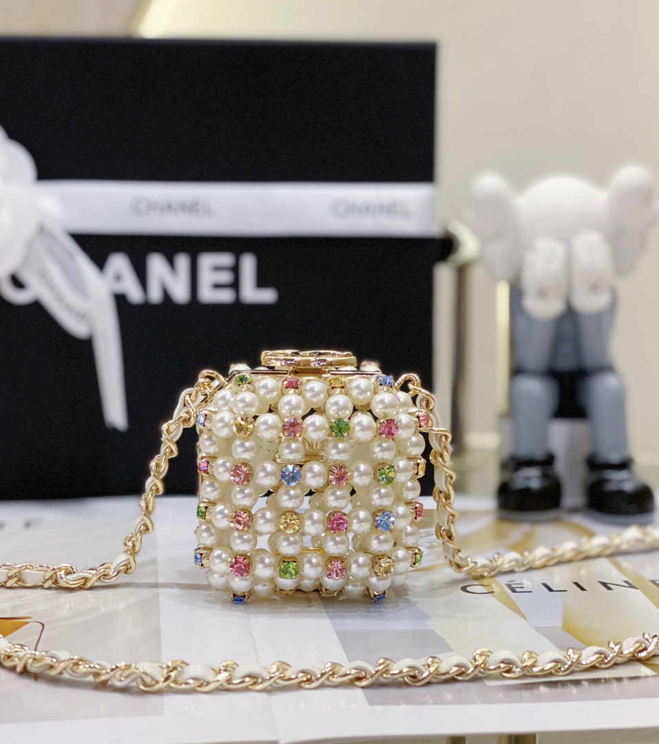 Chanel Evening Shoulder bag AS3769 pearl Gold
