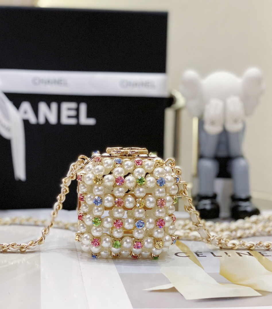 Chanel Evening Shoulder bag AS3769 pearl Gold